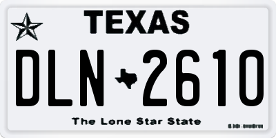 TX license plate DLN2610