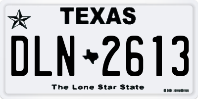 TX license plate DLN2613