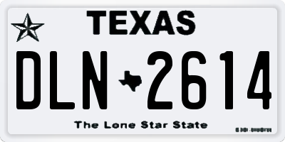 TX license plate DLN2614