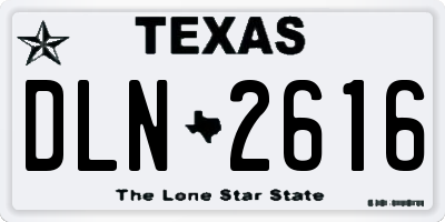 TX license plate DLN2616