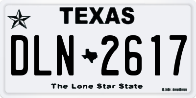 TX license plate DLN2617