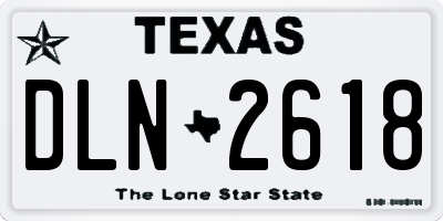 TX license plate DLN2618