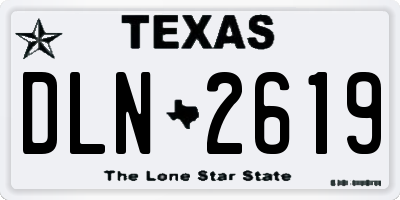 TX license plate DLN2619