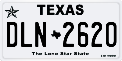 TX license plate DLN2620