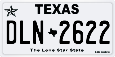 TX license plate DLN2622