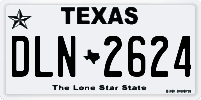 TX license plate DLN2624