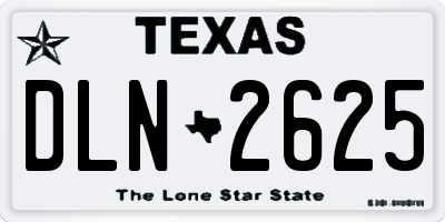 TX license plate DLN2625
