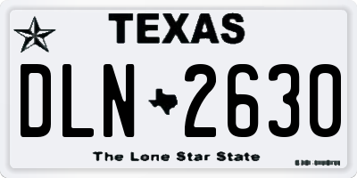 TX license plate DLN2630