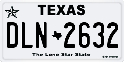 TX license plate DLN2632