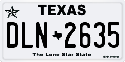 TX license plate DLN2635