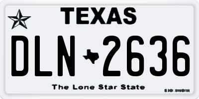TX license plate DLN2636