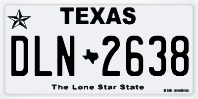 TX license plate DLN2638