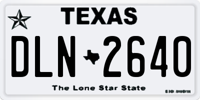 TX license plate DLN2640