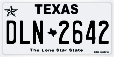 TX license plate DLN2642