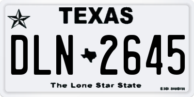 TX license plate DLN2645