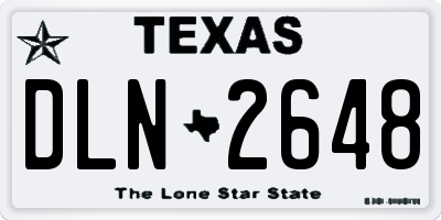 TX license plate DLN2648