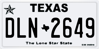 TX license plate DLN2649
