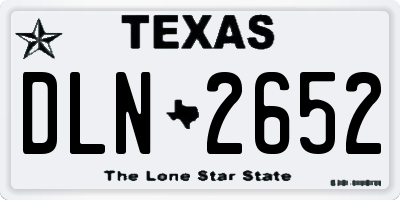 TX license plate DLN2652