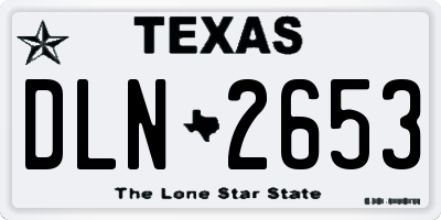 TX license plate DLN2653