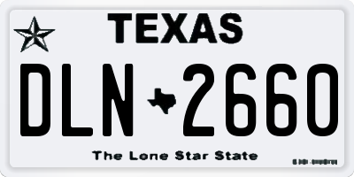 TX license plate DLN2660