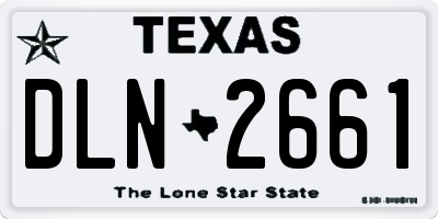 TX license plate DLN2661