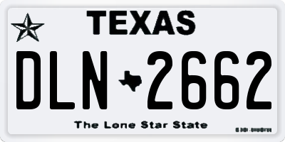 TX license plate DLN2662
