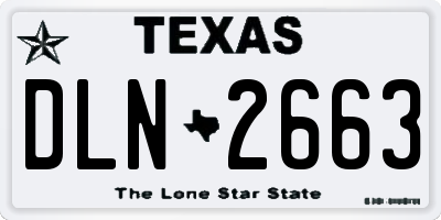 TX license plate DLN2663