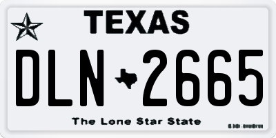 TX license plate DLN2665