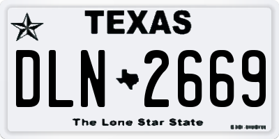 TX license plate DLN2669