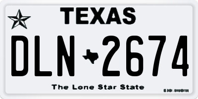 TX license plate DLN2674