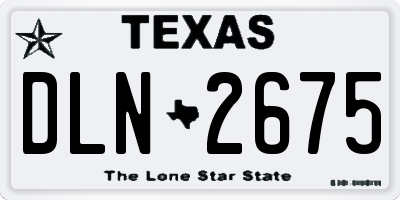 TX license plate DLN2675