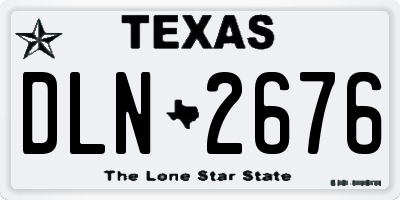 TX license plate DLN2676