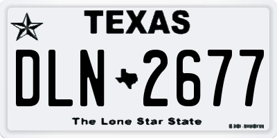 TX license plate DLN2677