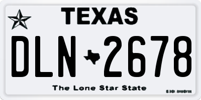 TX license plate DLN2678