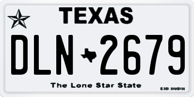 TX license plate DLN2679
