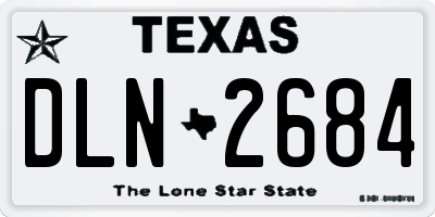 TX license plate DLN2684