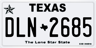 TX license plate DLN2685
