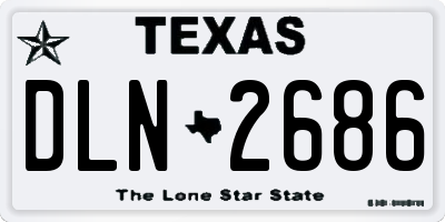 TX license plate DLN2686