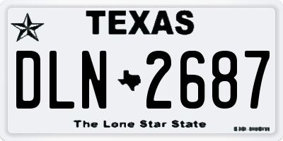 TX license plate DLN2687