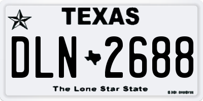 TX license plate DLN2688