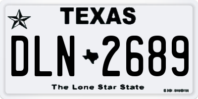 TX license plate DLN2689