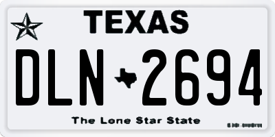 TX license plate DLN2694