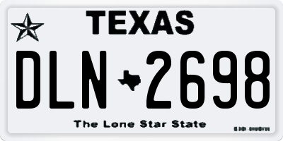 TX license plate DLN2698