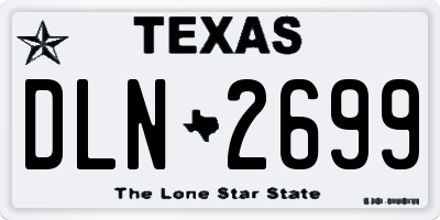 TX license plate DLN2699