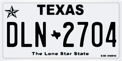 TX license plate DLN2704