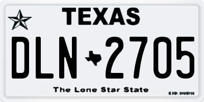 TX license plate DLN2705