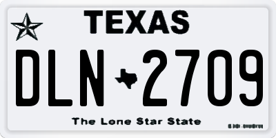 TX license plate DLN2709