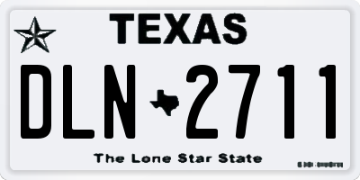 TX license plate DLN2711