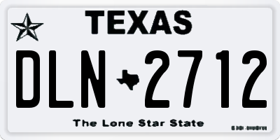 TX license plate DLN2712