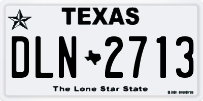 TX license plate DLN2713